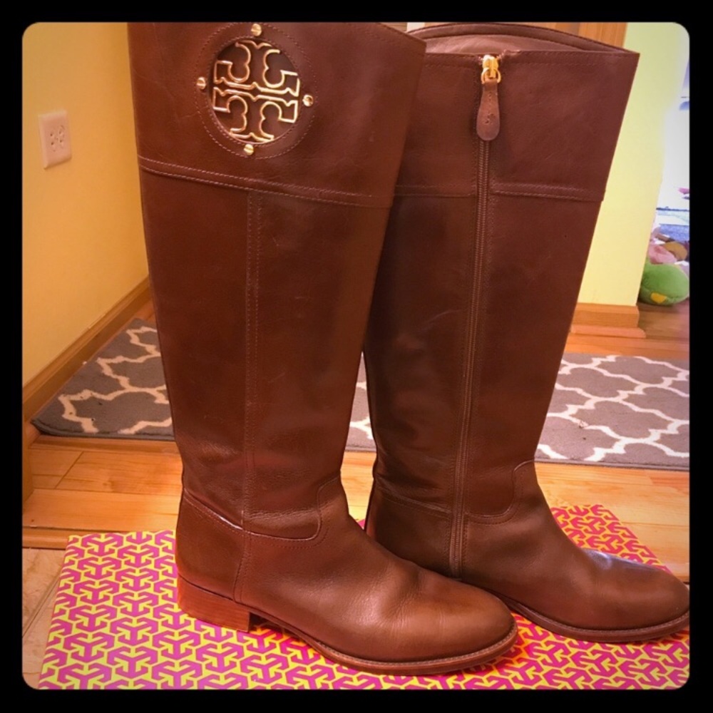 Tory burch riding boots sz 10.5
